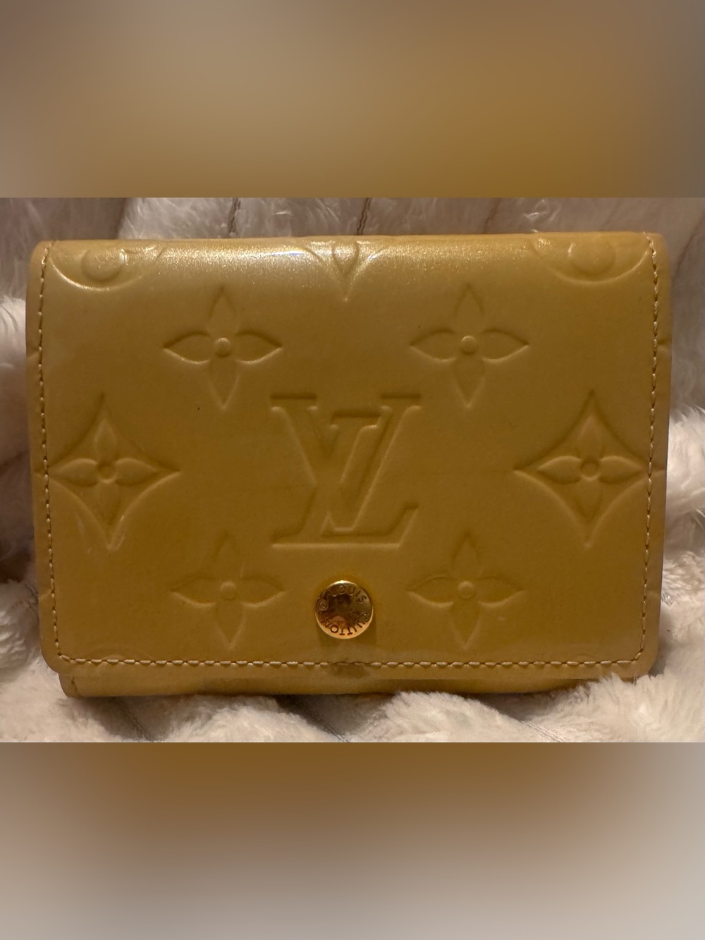 Louis Vuitton Yellow Monogram Vernis Card Case